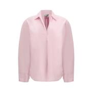 Forte Forte Rosa Poplin Polo Skjorta Pink, Dam