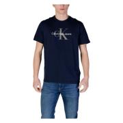 Calvin Klein Jeans Blå Bomull Rund Hals T-shirt Blue, Herr