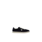 Prada Suede Low-Top Sneakers Elegant Komfort Blue, Herr