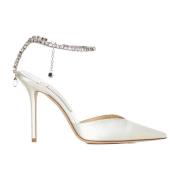 Jimmy Choo Kristall-ankelpumps med hög stiletto Gray, Dam