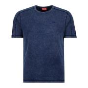 Diesel Blå T-adjind T-shirt Vår-Sommar 2025 Blue, Herr