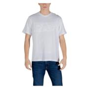 Emporio Armani EA7 Vit Bomull T-shirt Rund Hals Kort Ärm White, Herr