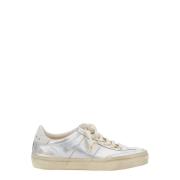 Golden Goose Metallic Låg Topp Sneakers med Logotyp Gray, Dam