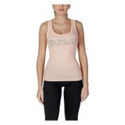 Guess Rosa Ärmlös Tanktop med Tryck Pink, Dam