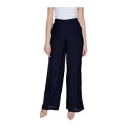 VERO MODA Svarta Wide Leg Löst Sittande Byxor Black, Dam