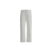 Brunello Cucinelli Klassiska femficks straight jeans White, Dam