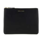 Comme des Garçons Svart Läder Beauty Cases Pouch Black, Dam