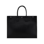 Saint Laurent Elegant Noé Tote Handväska med Dragkedjeficka Black, Her...