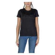 Guess Svart Embellished Tee Black, Dam