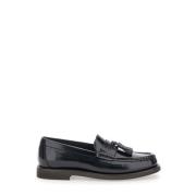 Brunello Cucinelli Svarta Läderloafers med Monile-detalj Black, Dam