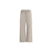 Brunello Cucinelli Beige Cropped Culottes Solida Byxor Gray, Dam