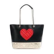 Love Moschino Quiltad Toteväska för Kvinnor Black, Dam