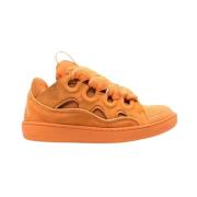 Lanvin Stiliga Hi-top Curb Sneakers Orange, Dam