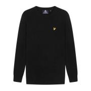 Lyle & Scott Lambswool Blend Jumper True Black Black, Herr