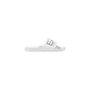 Emporio Armani EA7 Vita Plain PVC Slip-On Tofflor White, Dam