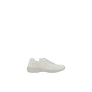 Prada Vita Lädersneakers Modern Design White, Herr