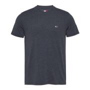 Tommy Jeans Blå Plain Short Sleeve T-Shirt Blue, Herr