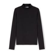 Motivi Pullover med rullkrage Modalblandning Black, Dam