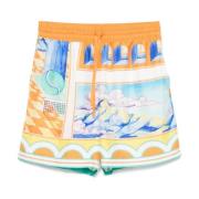 Casablanca Surreal Pool Dragsko Shorts Multicolor, Herr