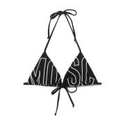 Moschino Svart havskläder med slipsfästband Black, Dam