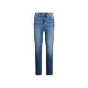 Liu Jo Högmidjade skinny jeans med strass Blue, Dam