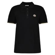 Moncler Svart Logopiké Black, Dam