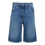 Prada Denim Bermuda Shorts för kvinnor Blue, Dam