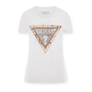 Guess Bomull T-shirt White, Dam