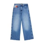 Tommy Hilfiger Bootcut Jeans med Logo Applique Blue, Dam