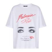 Balmain Kortärmad Skönhet T-shirt White, Dam