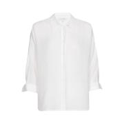 Marie Méro Vit Linne Oversized Blus White, Dam