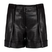 Balmain Veckade lammhudsshorts Black, Dam