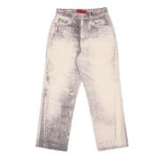 ACUPUNCTURE Grå Wide Leg Jeans med Logo Gray, Herr