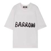 BARROW Off-White Jersey T-Shirt Gray, Dam