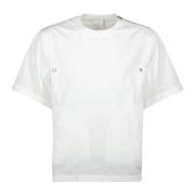 Sacai Vit Jersey T-shirt Vår-Sommar 2025 White, Herr