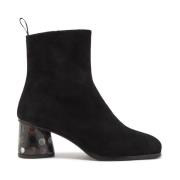 MALIPARMI Seabed Inlay Heel Booties Black, Dam