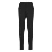 Lardini Svarta yllebyxor med fickor Black, Herr