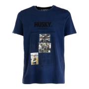 HUSKY ORIGINAL Trendig Tyler Herr T-shirt Blue, Herr