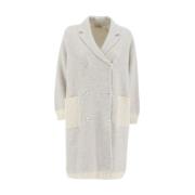 PANICALE Single-Breasted Coats Beige, Dam