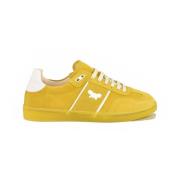 Max Mara Weekend Sneakers i mocka med gummisula Yellow, Dam