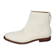 MOMA Vintage Läder Ankelboots White, Dam