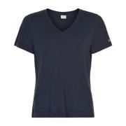 IN FRONT Nina T-shirt V-ringning 14919 Blue, Dam