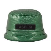 Aspesi Vadderad Nylon Hatt Green, Dam