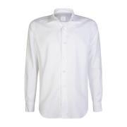 Eleventy Bomull Linne Slim Fit Skjorta White, Herr