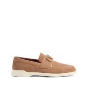 Valentino Garavani Platta Loaferskor med Piping Brown, Dam