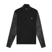 Lyle & Scott Mid Layers Printed Contour Midlayer Black, Herr