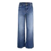 A.P.C. 70-talsstil Bred Ben Ekologiska Bomullsjeans Blue, Dam