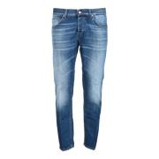 Dondup Stiliga bomullsjeans med knappstängning Blue, Herr