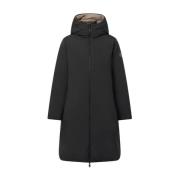 ECOALF Svart textil dam parka jacka Black, Dam