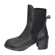 MOMA Vintage Ankelboots i Läder Black, Dam